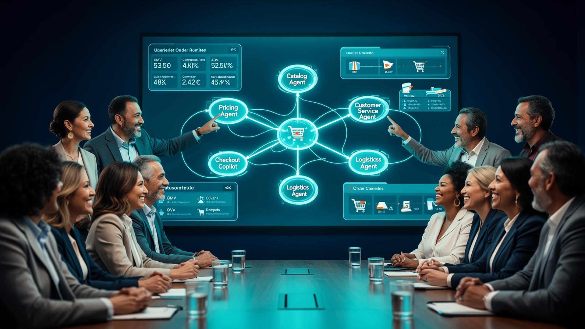 Workflow de AI Agents para Retail Tech y eCommerce: catálogo, pricing, checkout, customer service y logística orquestados